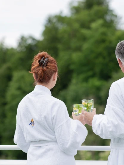 Drinks in der Wellness Oase im Hotel Gasthof Scheer