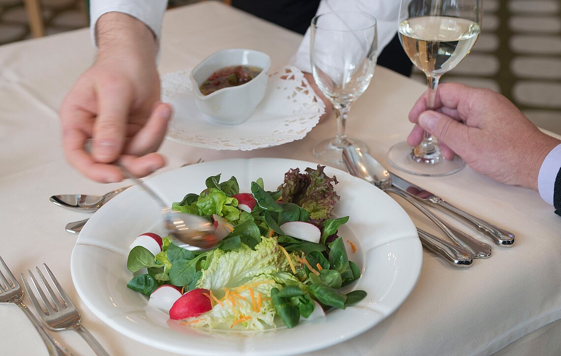 Leichter Salat im Gasthof Scheer