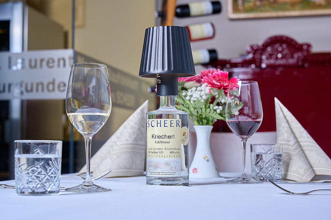 Genuss am Abend im Gasthof Hotel Scheer. Genuss am Abend im Gasthof Hotel Scheer.