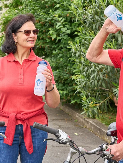 Rad & Genussurlaub Pause während des Radfahrens in der Region Bad Gleichenberg.