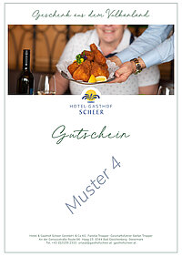 Gutschein-Vorlage 4 vom Hotel Gasthof Scheer. Gutschein-Vorlage 4 vom Hotel Gasthof Scheer.