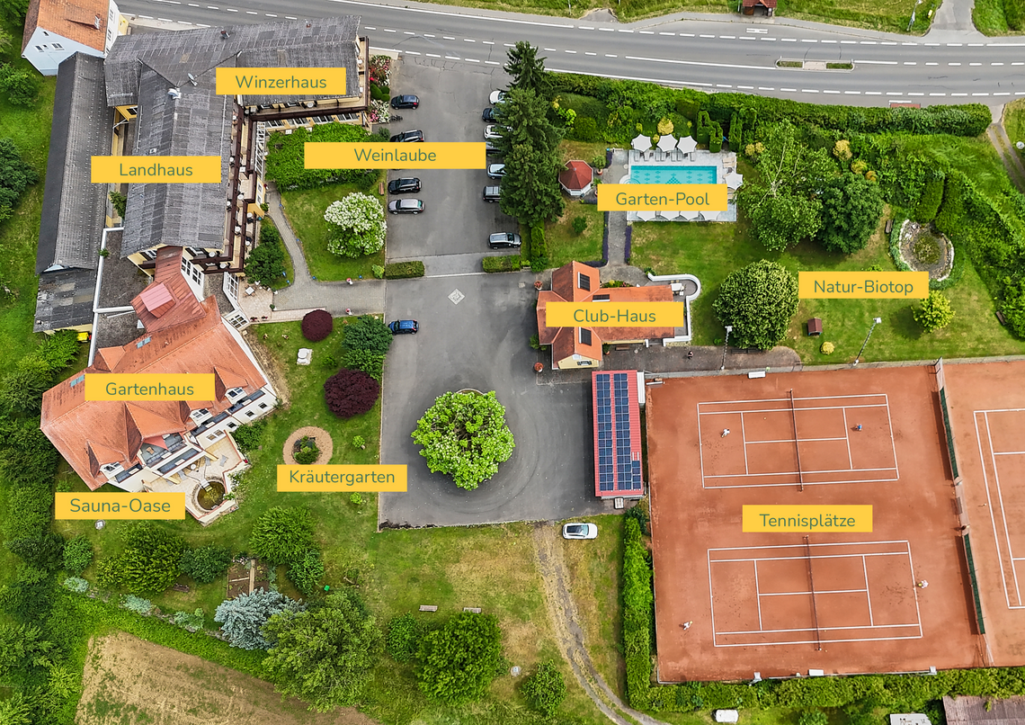 Aktivurlaub, Tennis, Pool und Hotel in Bad Gleichenberg.